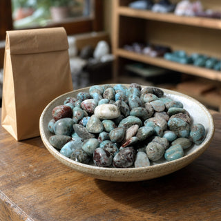 Larimar Tumbled Stones from Stonebridge Imports