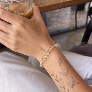 Lemon Quartz Round Bracelet - 8mm from Stonebridge Imports