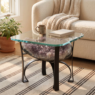Aurora Amethyst Geode Cluster Table - Polished Edge U#3 from Stonebridge Imports