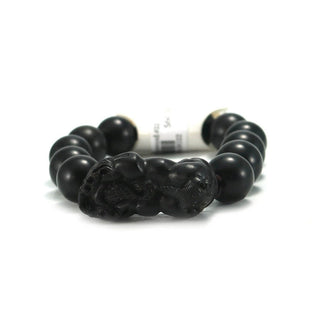 Mala Bracelet "Black Rosewood & Charm" #22 from Stonebridge Imports