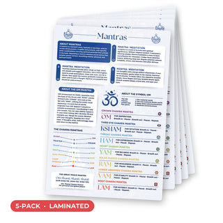 Mantras QuickStudy Guide laminated 5-pack, double-sided 160 x 240 mm