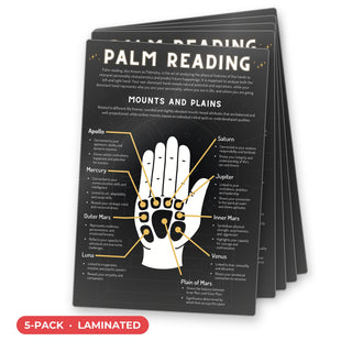 Palm Reading QuickStudy Guide laminated 5-pack, double-sided 160 x 240 mm
