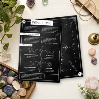 Pendulums QuickStudy Guide front and back on a shop counter