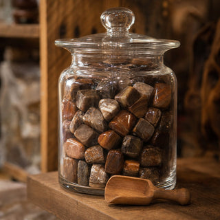 Agatized Wood Tumbled Stones (Petrified Woods) from Stonebridge Imports