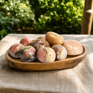 Pink Opal B Tumbled Stones from Stonebridge Imports