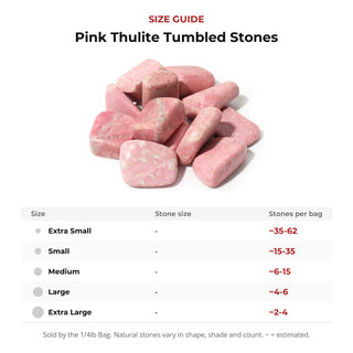 Pink Thulite Tumbled Stones from Stonebridge Imports