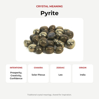 Pyrite Iron Matrix Tumbled Stones - India from Stonebridge Imports