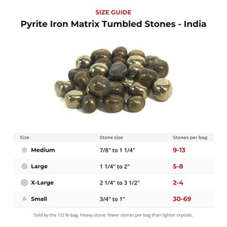 Pyrite Iron Matrix Tumbled Stones - India from Stonebridge Imports