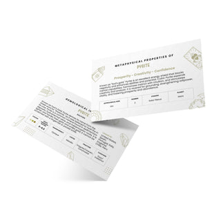 Stone Meaning Cards - Pyrite - 10 Pack from Stonebridge Imports
