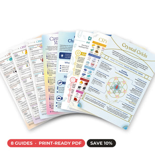 Crystal Shop Essentials QuickStudy bundle: 8 guides, print-ready PDF files