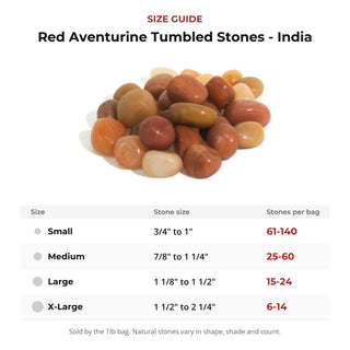 Red Aventurine Tumbled Stones - India from Stonebridge Imports