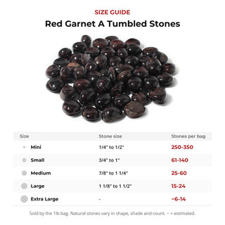 Red Garnet A Tumbled Stones from Stonebridge Imports