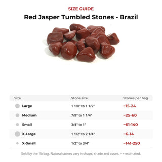 Red Jasper Tumbled Stones - Brazil from Stonebridge Imports