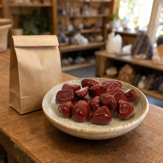 Red Jasper Tumbled Stones - Brazil from Stonebridge Imports