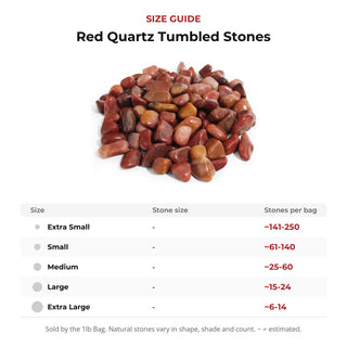 Red Quartz Tumbled Stones from Stonebridge Imports