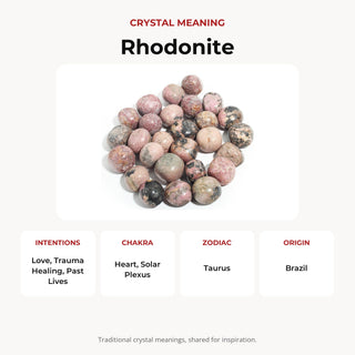 Rhodonite Dark Tumbled Stones from Stonebridge Imports
