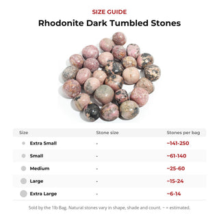 Rhodonite Dark Tumbled Stones from Stonebridge Imports