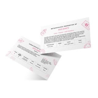 Stone Meaning Cards - Rose Quartz - 10 Pack from Stonebridge Imports