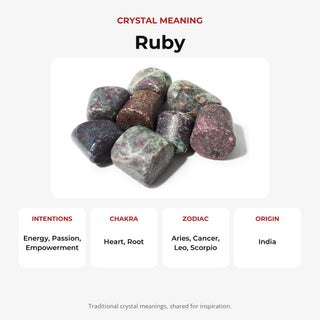 Ruby in Matrix Tumbled Stones from Stonebridge Imports