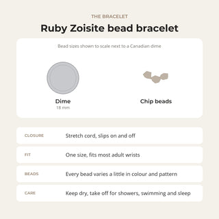 Ruby Zoisite Chip Bracelet from Stonebridge Imports