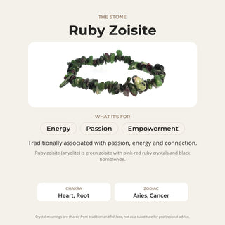 Ruby Zoisite Chip Bracelet from Stonebridge Imports