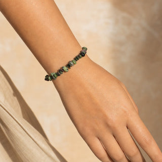 Ruby Zoisite Chip Bracelet from Stonebridge Imports