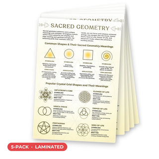 Sacred Geometry QuickStudy Guide laminated 5-pack, double-sided 160 x 240 mm