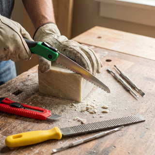 Intermediate Carving Kit - cutting with the saw