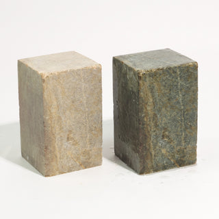 3x3x5 Carving Block - wet vs dry - veining revealed