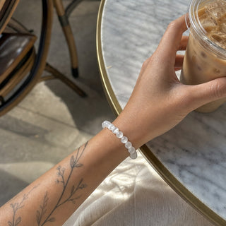 Selenite Round Bracelet - 8mm from Stonebridge Imports