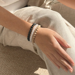 Selenite Round Bracelet - 8mm from Stonebridge Imports