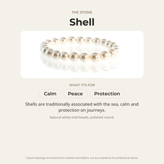 Shell Round Bracelet - 8mm from Stonebridge Imports