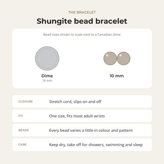 Shungite Bracelet Round - 10mm from Stonebridge Imports