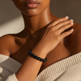 Shungite Bracelet Round - 10mm from Stonebridge Imports