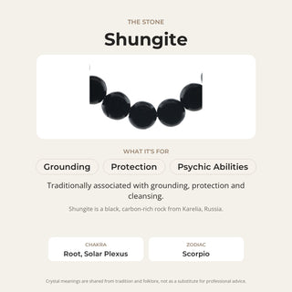 Shungite Bracelet Round - 12mm from Stonebridge Imports