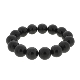 Shungite Round Bracelet - 14mm from Stonebridge Imports