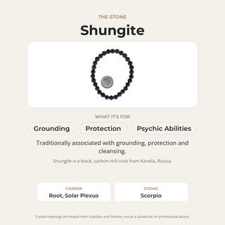 Shungite Bracelet Round - 6mm from Stonebridge Imports