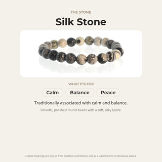 Silk Stone Round Bracelet - 8mm from Stonebridge Imports