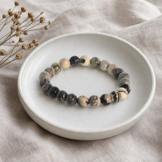 Silk Stone Round Bracelet - 8mm from Stonebridge Imports