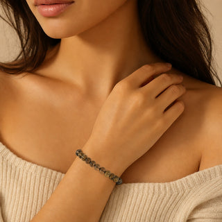 Smoky Quartz Round Bracelet - 8mm from Stonebridge Imports