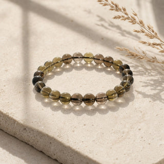 Smoky Quartz Round Bracelet - 8mm from Stonebridge Imports