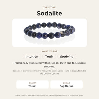 Sodalite E Round Bracelet - 8mm from Stonebridge Imports