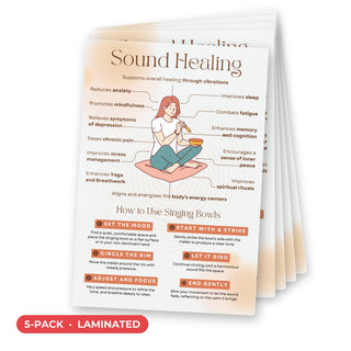 Sound Healing QuickStudy Guide laminated 5-pack, double-sided 160 x 240 mm
