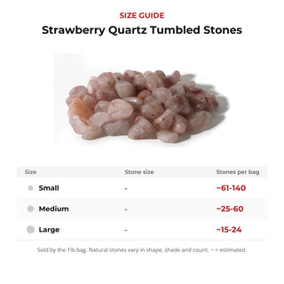 Strawberry Quartz Tumbled Stones from Stonebridge Imports