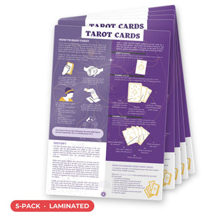 Tarot QuickStudy Guide laminated 5-pack, double-sided 160 x 240 mm