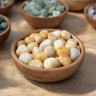 Yellow Jade Tumbled Stones from Stonebridge Imports