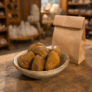Yellow Jasper Tumbled Stones from Stonebridge Imports