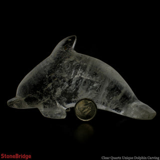 Clear Quartz Unique Dolphin Carving #1    from Stonebridge Imports