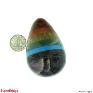 Chakra Egg #3 - 2" to 2 1/4"    from Stonebridge Imports