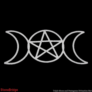 Triple Moon and Pentagram - Pendulum Divination Mat    from Stonebridge Imports